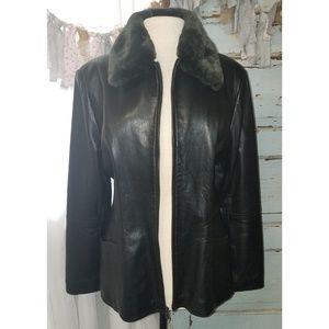 Jones New York York leather jacket